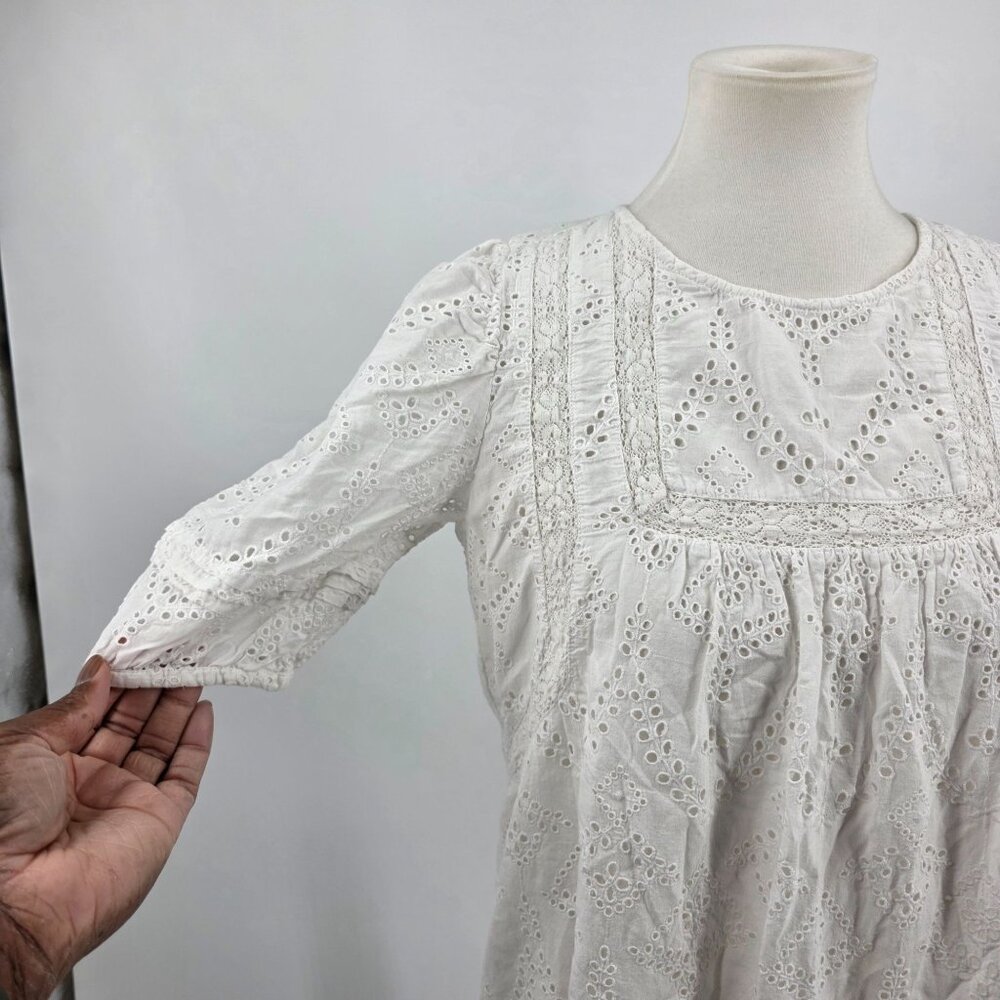 Sanctuary Eyelet, White 100% Cotton Dress Size S - Picture 6 of 10